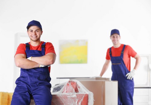Loading moving items into a van for a man and van service
