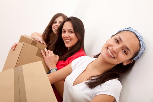 Packing and labelling items for a local business relocation