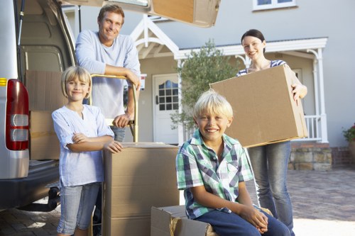 Removal van loading for a South London home move